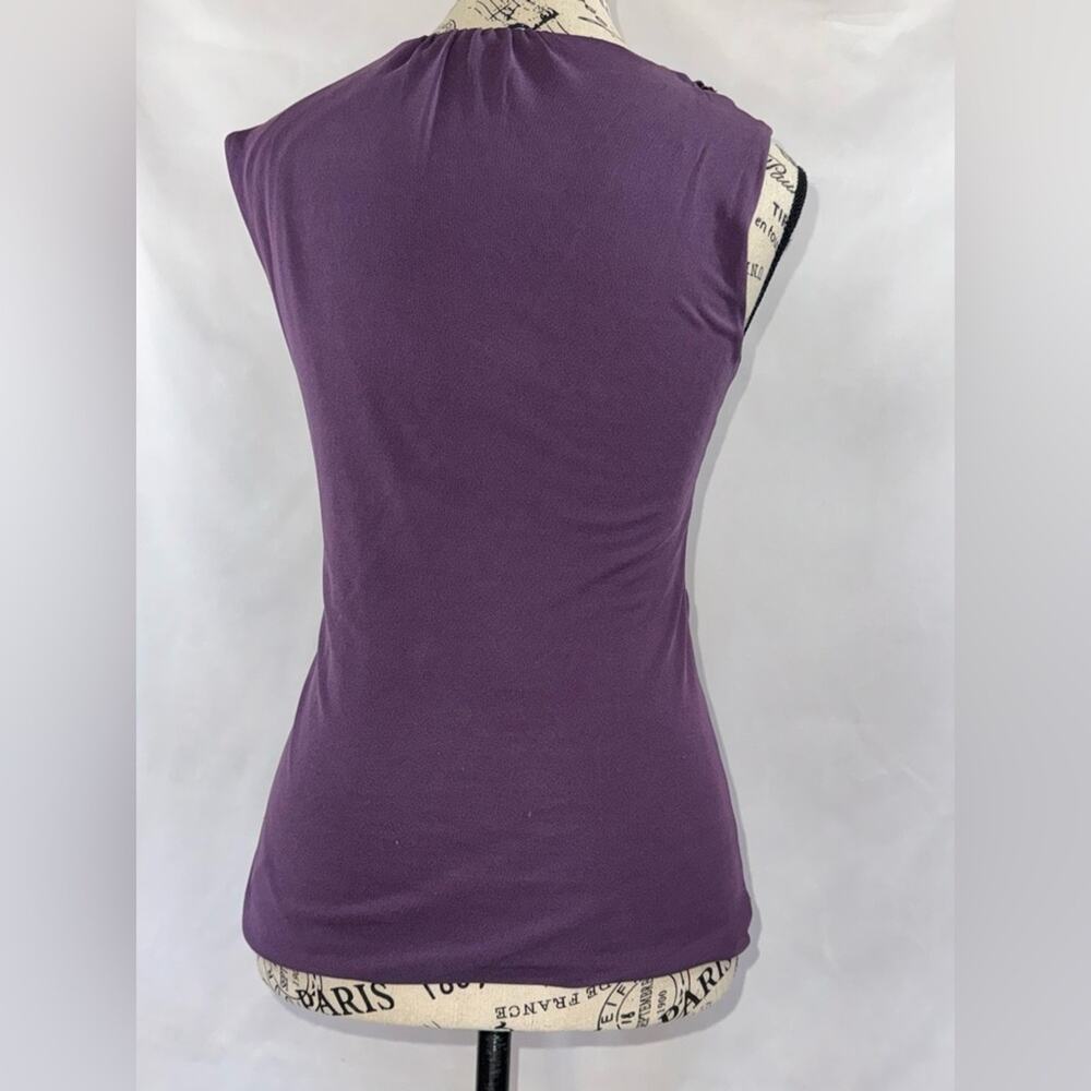 Classiques Entier: Gorgeous Purple V-neck Ruffle Blouse - Picture 3 of 7